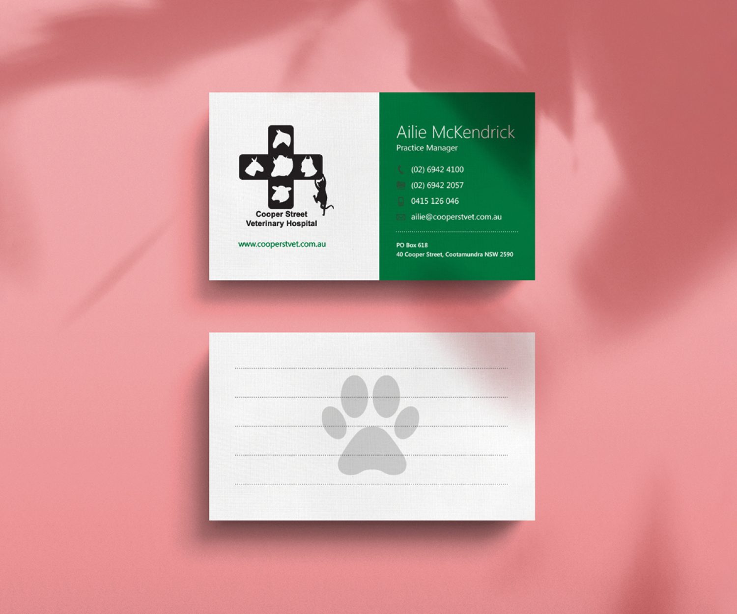 Cooper Street Veterinary Hospital Vaccination Card