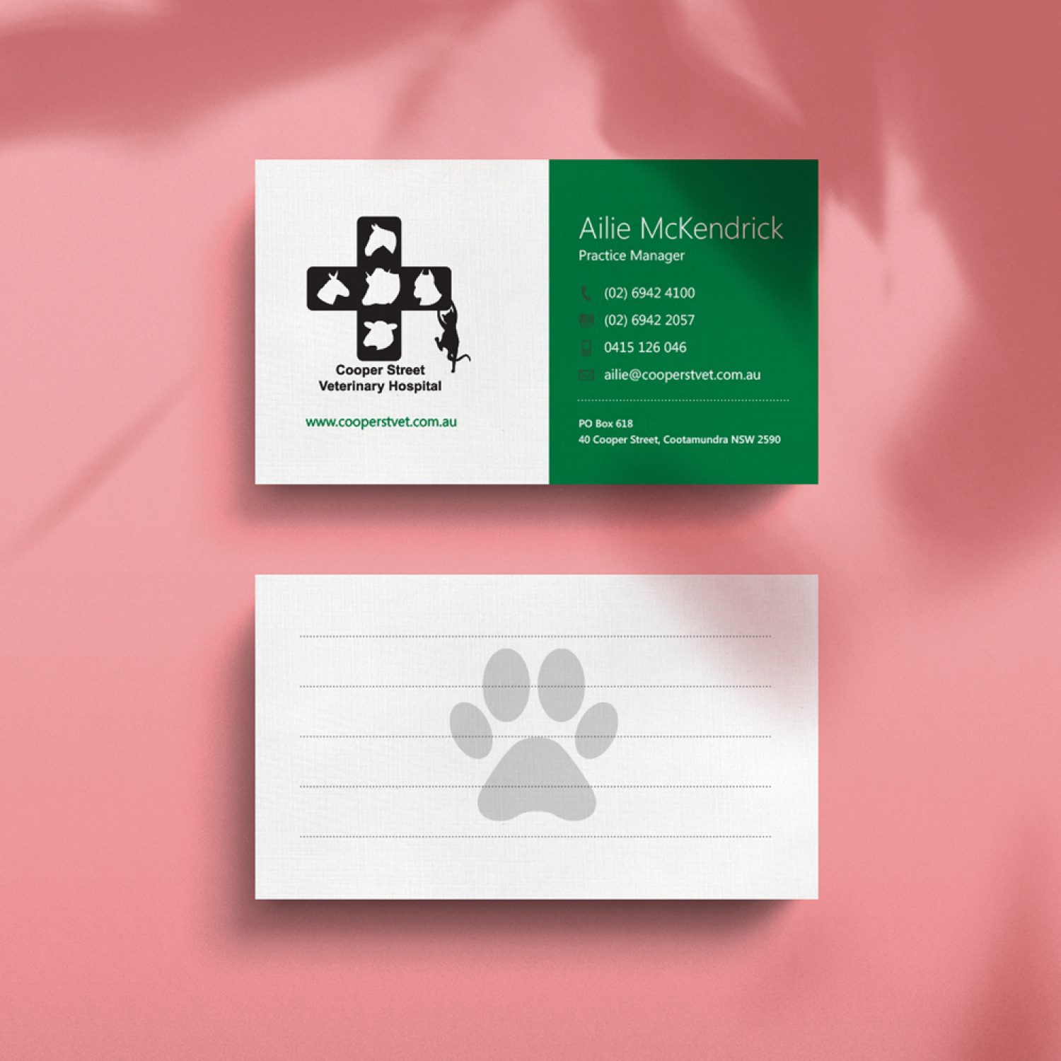 Cooper Street Veterinary Hospital Vaccination Card