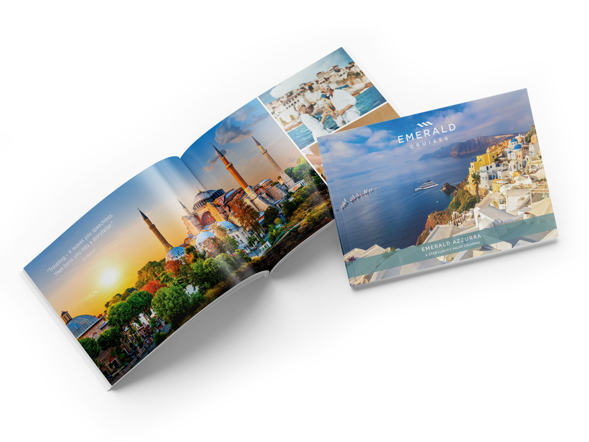 Emerald Cruises Coffee Table Book Cover with Spread
