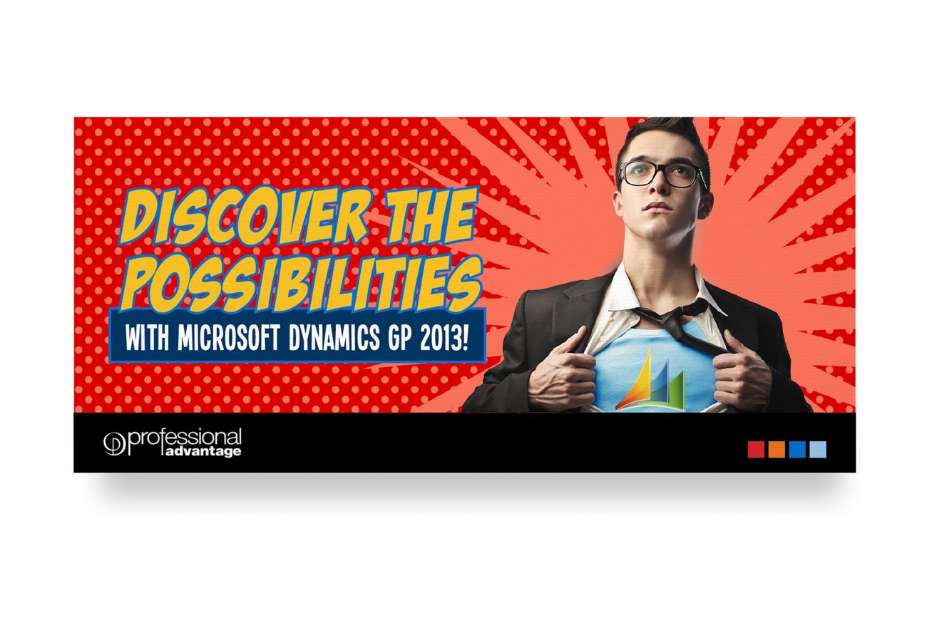Professional Advantage Superhero Themed Invite