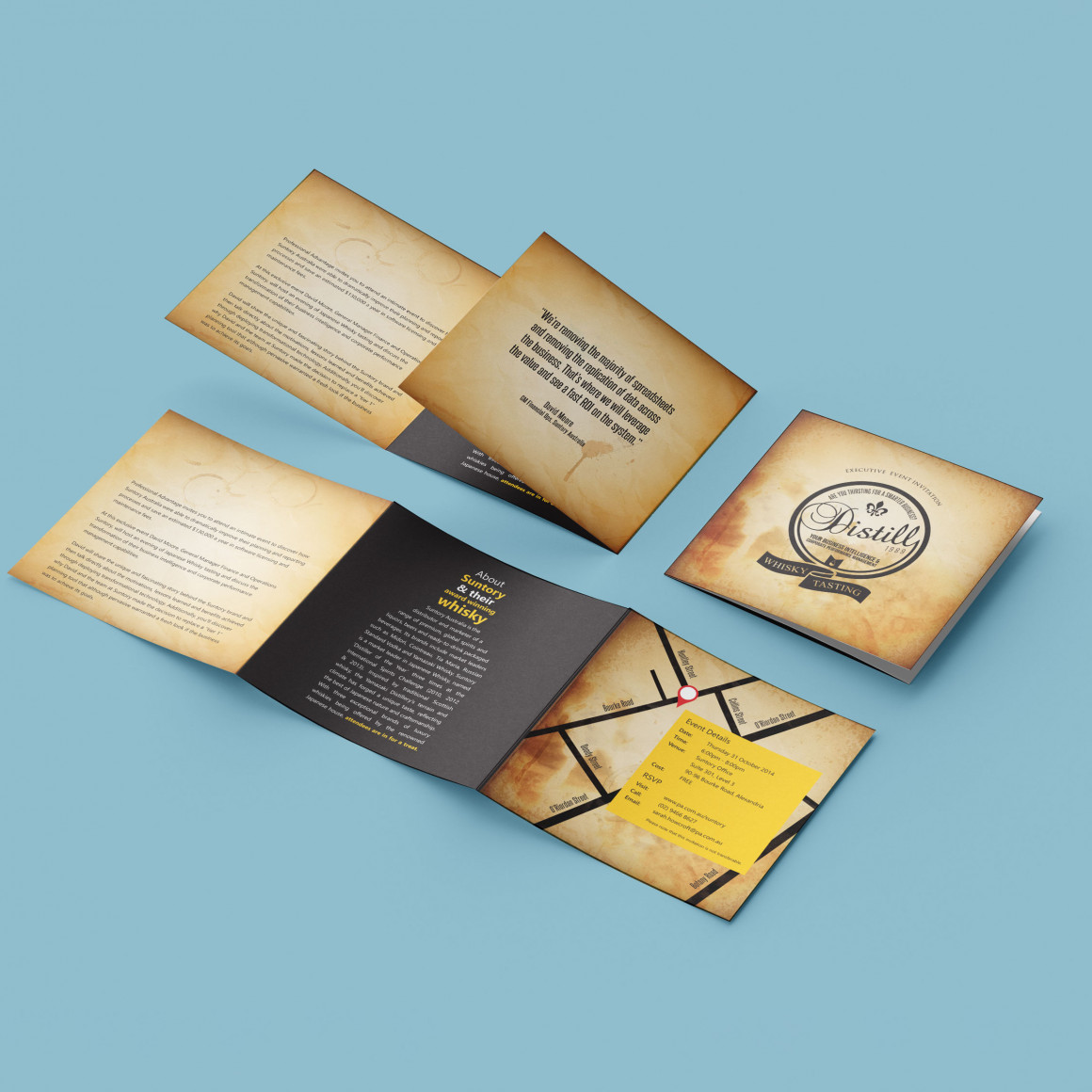 Tri-fold Square Invite